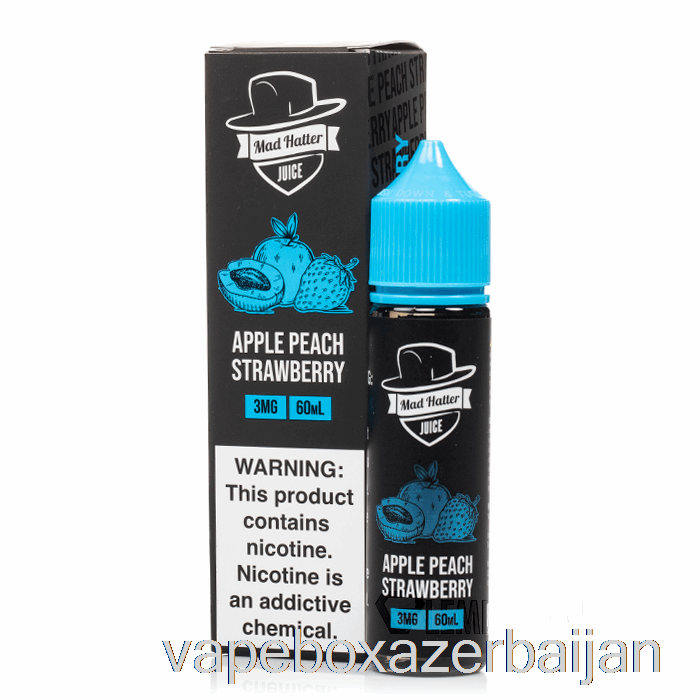 Vape Smoke Apple Peach Strawberry - Mad Hatter - 60mL 3mg